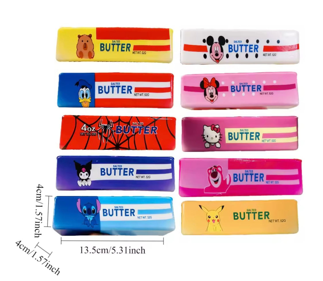 Cartoon Butter Stick Squishy Toy.