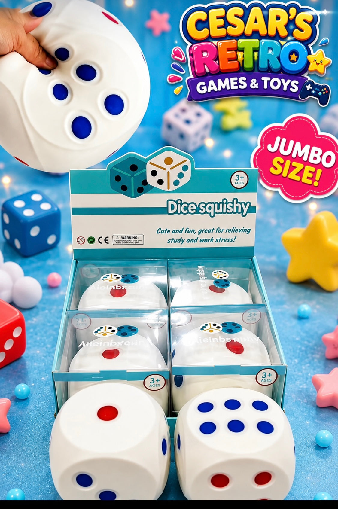 Jumbo Squishy Dice