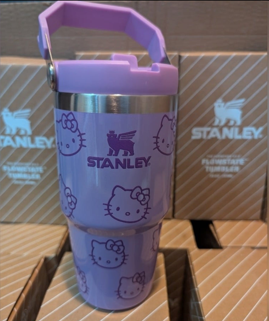 Stanley Purple Hello Kitty Tumbler 20. Oz