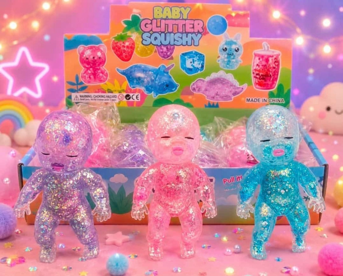 Squishy Glitter Baby  5”