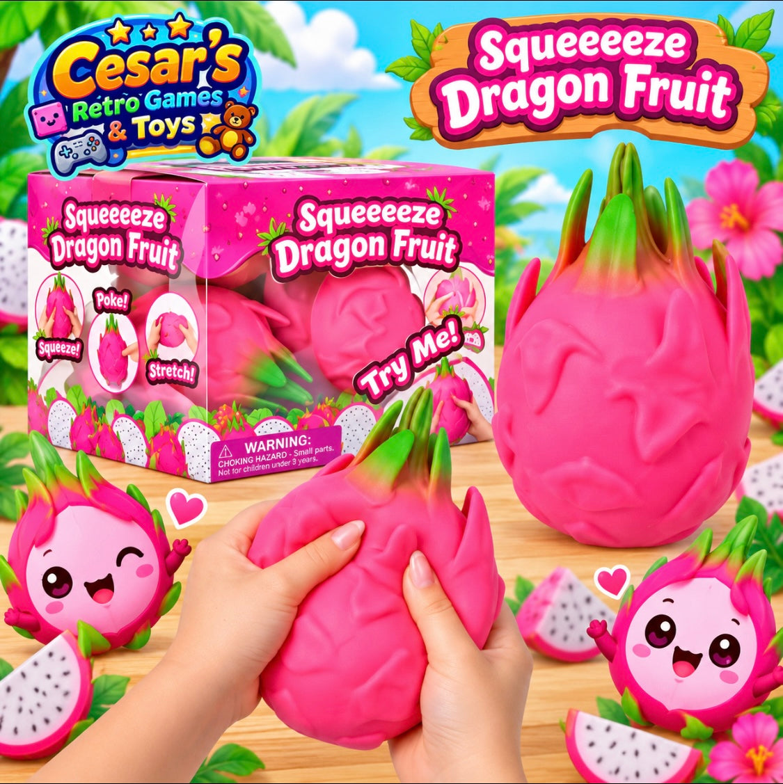 Viral Squishy Dragon Fruit 1PC