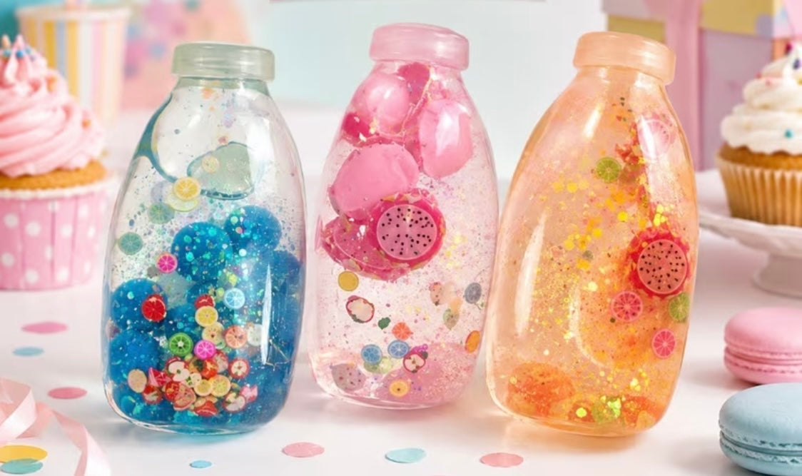 1PC. Bottle squishy Glitter