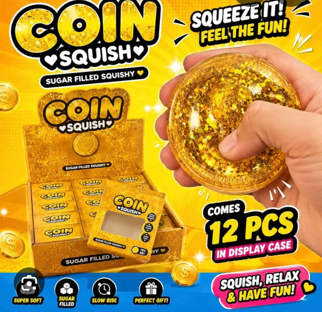 Gold Coin  Squishy 1PC